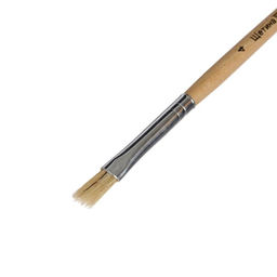 Цена за 10 шт. Кисть для рисования, щетина, № 4, плоская, деревянная ручка, международный размер