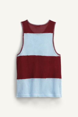 LIMITED EDITION RED TEXTURED TANK TOP - Zara фото 4