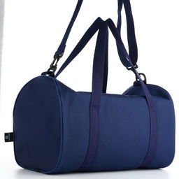 Сумка спортивная на молнии TEXTURA, с подкладкой, длинный ремень, маленький размер, с акцентным принтом, синяя