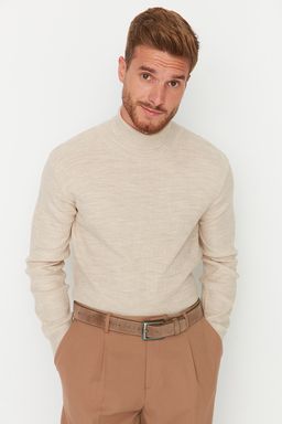 TRENDYOL MAN Bej Regular Fit Bal?kc? Yaka Triko Kazak TMNAW21KZ2502 - Trendyolmilla фото 2