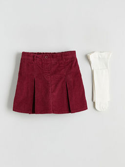 Basic Pileli K?z ?ocuk Etek