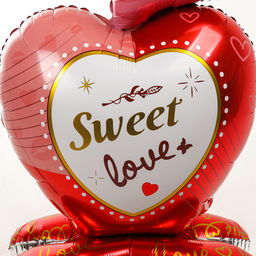 Воздушный шар фольгированный 61" «Сердца для любимой», на подставке