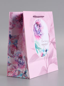 Пакет подарочный ламинированный «От всего сердца!», 18×22.3×10 см