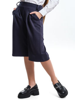 Кюлоты для девочки школьные 22-7319 синий - Mini maxi фото 3