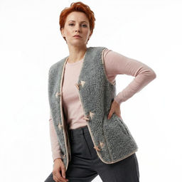 Жилет арт.1216-02/пуг. ТАРА Гриджио