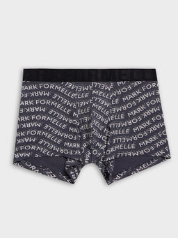 Цена за 2 штуки! Трусы боксеры мужские с серые принтом текст на графите1 411221 - Mark formelle фото 7