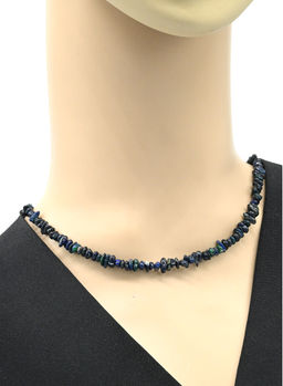 Бусы из Опала черного, 49см, 10,3г