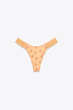 CROCHET FLOWER BIKINI BOTTOMS - Zara фото 11
