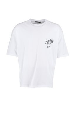 TRENDYOL MAN Beyaz Oversize/Genis Kesim Manzara Bask?l? K?sa Kol %100 Pamuklu T-Shirt TMNSS21TS0619 - Trendyolmilla фото 7