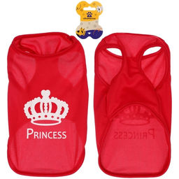 Цена за 2 шт. Майка для кошек и собак мелких пород "Бонита на стиле", мамина принцесса, размер S (обхват шеи 24, длина спинки 24см, объем груди 38см, от 2 до 4кг)