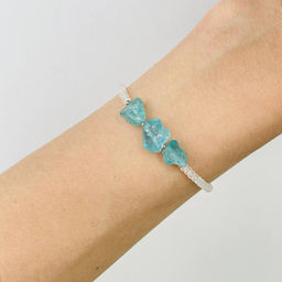 Браслет из Горного Хрусталя и Апатита