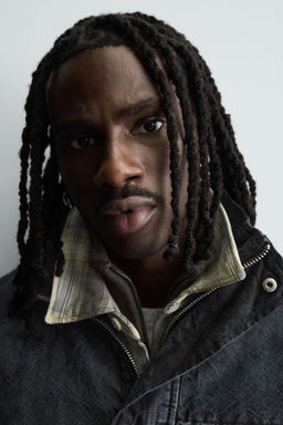 WASHED relaxed fit DENIM COAT - Zara фото 5