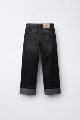 STRAIGHT LEG JEANS WITH TURN-UP HEMS - Zara фото 2