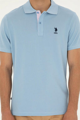 Мужская голубая базовая футболка Неожиданная скидка в корзине - U.s. polo assn фото 6