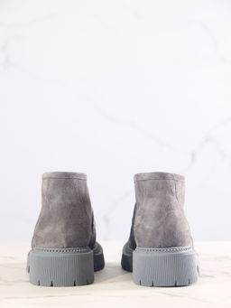 Полуботинки 304.taskanagr.Серый замок замша/байка