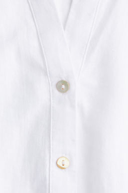 Camisa sin mangas en mezcla de lino - H&m фото 3