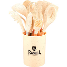 Набор кухонных принадлежностей Rashel R-17012 12 предметов цвет: кремовый мрамор