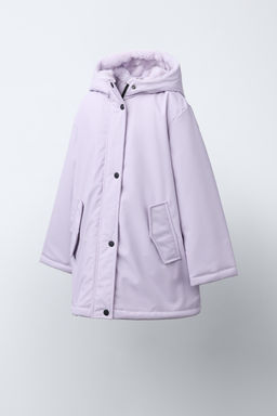 RUBBERISED WATER-RESISTANT JACKET WITH FAUX FUR - Zara фото 2