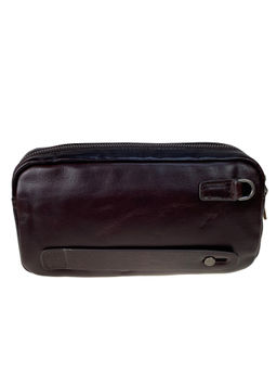 Мужская сумка клатч из натуральной кожи, цвет черный - Greta фото 2