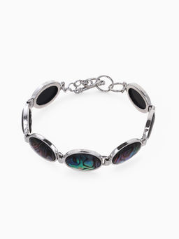 Браслет цепочка «Галиотис. Овал», белый, в серебре