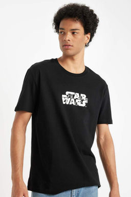 Star Wars Regular Fit Bisiklet Yaka Bask?l? Pamuklu K?sa Kollu Tisort - Defacto фото 2