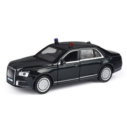 Машина металл Аурус Сенат 13,5 см, (двери, багаж, черный) инерц, в коробке