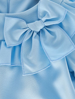 Платье для девочки праздничная нарядная детская одежда садик UD 7033 голубой - Mini maxi фото 3