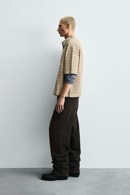 BOXY FIT CHECK SHIRT - Zara фото 4