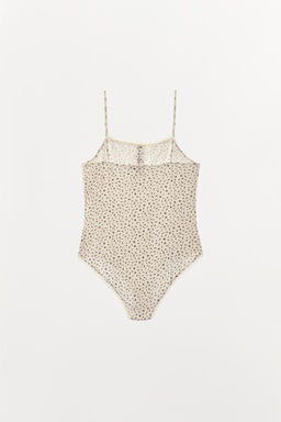 POINTELLE BODYSUIT WITH LACE TRIMS - Zara фото 6