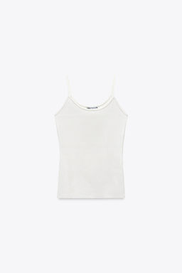 POLYAMIDE SLIM STRAP T-SHIRT - Zara фото 27