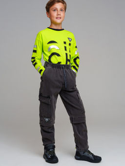 32411327 Брюки джинсовые утепленные флисом для мальчиков