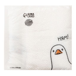 Цена за 2 шт. Салфетки бумажные однослойные «Гусь» 24 х 24 см, 20 шт