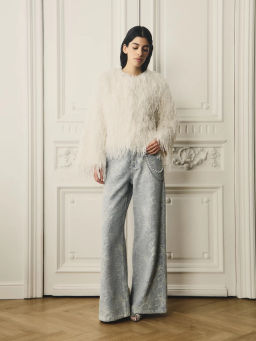 Жакет из перьев с пайетками / Zarina