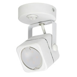 DLC-S613 GU10/B WHITE Светильник декоративный накладной, серия Sotto. Без лампы, цоколь GU10. Выкл. на корпусе. Металл. Белый. TM Fametto