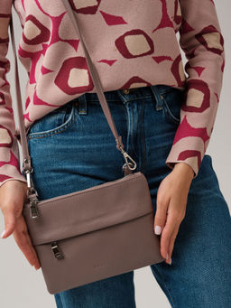 Сумка кросс-боди Deboro 3017 розово-серый