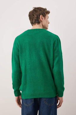 Lacivert Regular Bisiklet Yaka Animal Kazak TMNAW26KZ00006 - Trendyolmilla фото 12