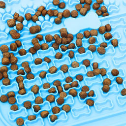 Коврик для лизания на присосках 18.518.5 см, силикон, голубой - Пижон фото 2