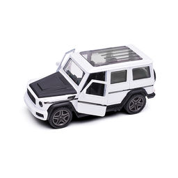 Белая инерционная машинка Джип с люком die-cast,1:32, открывающиеся двери