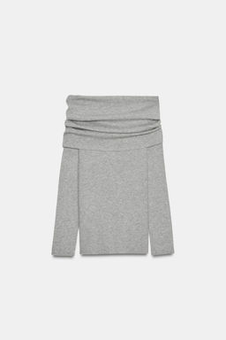 JERSEY PUNTO OFF SHOULDER / Gris vigor? - Zara фото 6