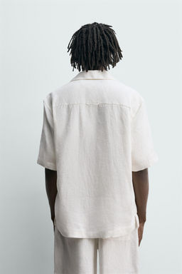 CAMISA RELAXED FIT 100% LINO / Blanco - Zara фото 3