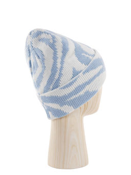 Шапка жен. шерсть+акр LB-BR55024 white/l.blue