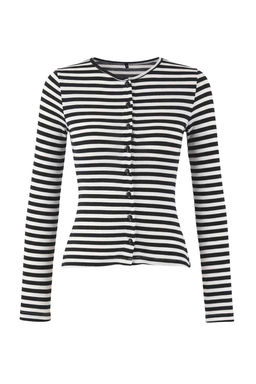 Antrasit Cizgili Regular/Normal Kal?p Dugmeli Uzun Kollu Orme Bluz TWOSS26BZ00245