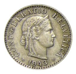 20 раппенов 1943 года Швейцария