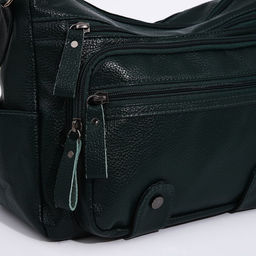 Сумка-мешок на молнии, цвет зелёный - Simaland фото 5