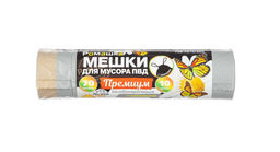 РОМАШКА мешки д/мусора 70л*10шт в рулоне 35мкм ПРЕМИУМ ПВД 58х50 Серые ПЗВ-70/10-20/С