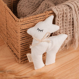 Цена за 2 шт. Мягкая игрушка «Оленёнок», 15 см, цвет белый, с бантиком