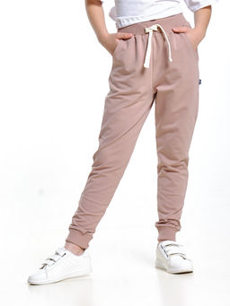 Брюки для девочки на резинке из кашкорсе UD 7517 мокко - Mini maxi фото 9