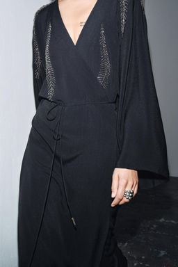 ZW COLLECTION BEADED EMBROIDERED DRESS