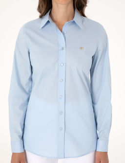 A__k Mavi Slim Fit Uzun Kollu G_mlek