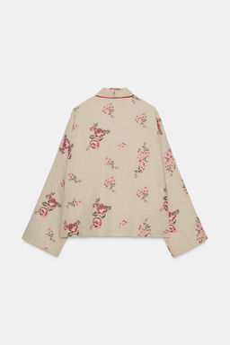 FLORAL EMBROIDERY QUILTED JACKET - Zara фото 5